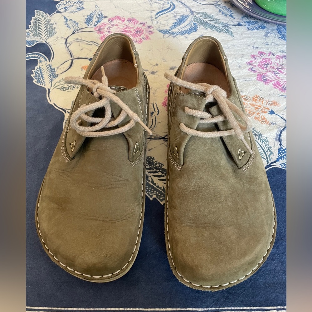 Birkenstock Green Leather Shoes Lace-up size 39